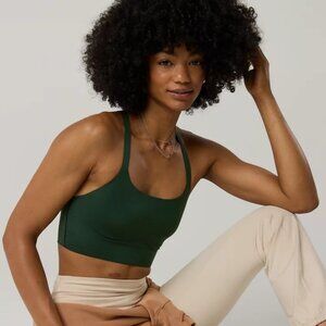 NWT OFFLINE by Aerie Real Me Hold Up! Racerback Sports Bra - Forest Green XS